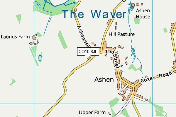 CO10 8JL map - OS VectorMap District (Ordnance Survey)