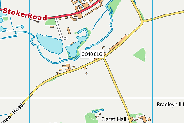 CO10 8LG map - OS VectorMap District (Ordnance Survey) CO10 8LG map - OS VectorMap District (Ordnance Survey)