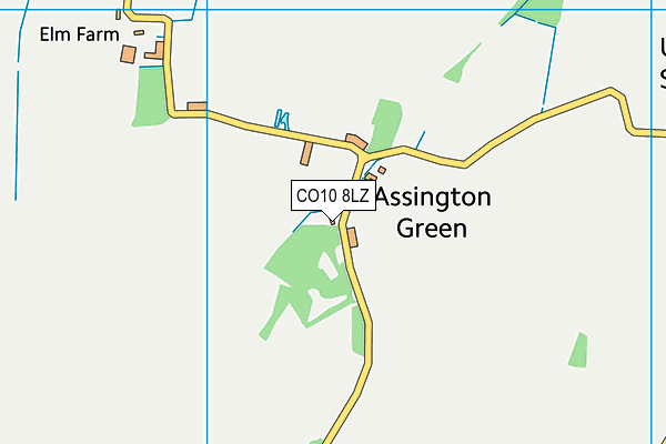 CO10 8LZ map - OS VectorMap District (Ordnance Survey)