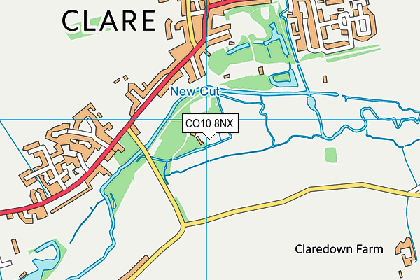 CO10 8NX map - OS VectorMap District (Ordnance Survey) CO10 8NX map - OS VectorMap District (Ordnance Survey)