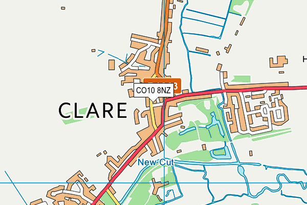 CO10 8NZ map - OS VectorMap District (Ordnance Survey)