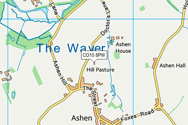 CO10 8PW map - OS VectorMap District (Ordnance Survey) CO10 8PW map - OS VectorMap District (Ordnance Survey)