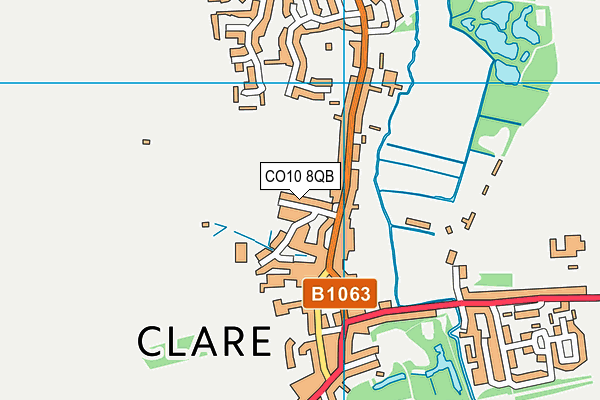 CO10 8QB map - OS VectorMap District (Ordnance Survey)
