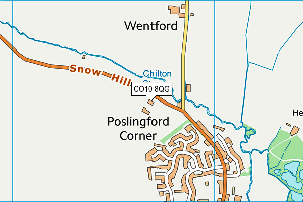 CO10 8QG map - OS VectorMap District (Ordnance Survey)