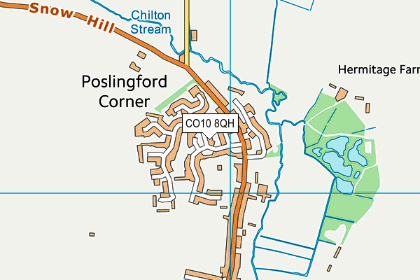 CO10 8QH map - OS VectorMap District (Ordnance Survey)