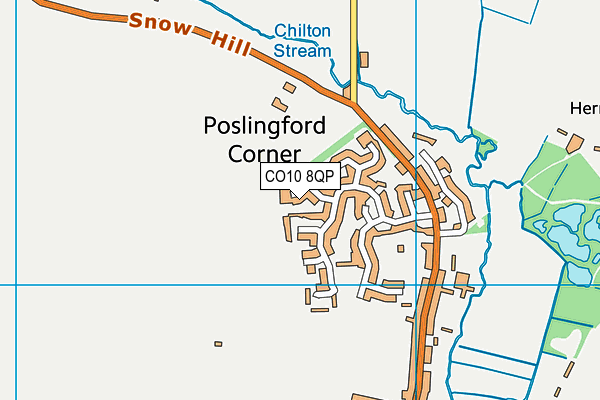 CO10 8QP map - OS VectorMap District (Ordnance Survey)