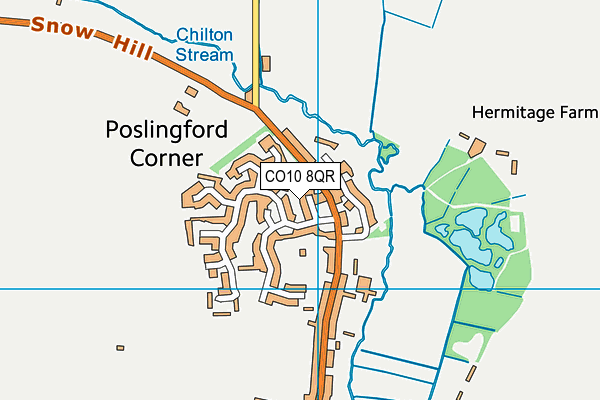 CO10 8QR map - OS VectorMap District (Ordnance Survey)