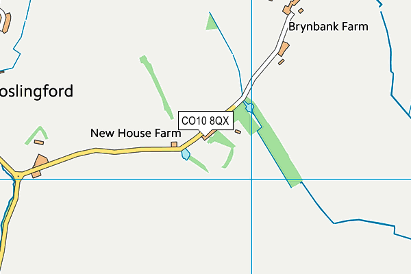 CO10 8QX map - OS VectorMap District (Ordnance Survey)