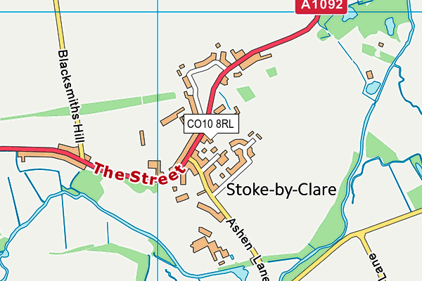 CO10 8RL map - OS VectorMap District (Ordnance Survey) CO10 8RL map - OS VectorMap District (Ordnance Survey)
