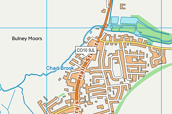 CO10 9JL map - OS VectorMap District (Ordnance Survey)