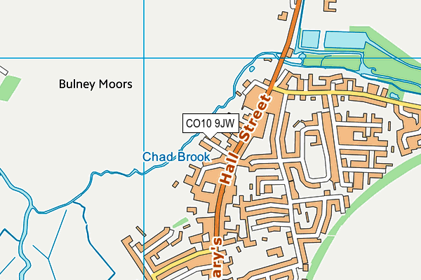 CO10 9JW map - OS VectorMap District (Ordnance Survey)