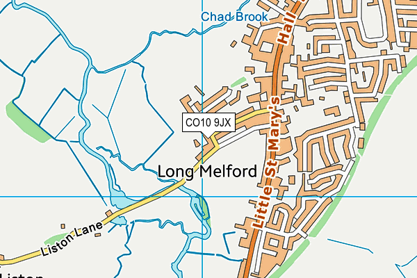 CO10 9JX map - OS VectorMap District (Ordnance Survey) CO10 9JX map - OS VectorMap District (Ordnance Survey)