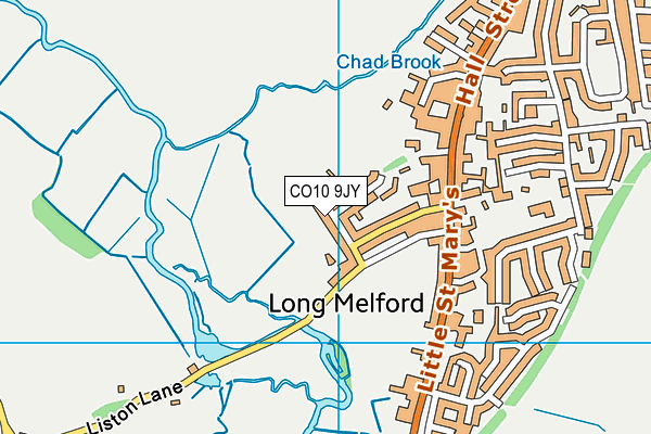 CO10 9JY map - OS VectorMap District (Ordnance Survey)