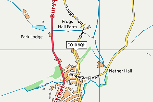 CO10 9QH map - OS VectorMap District (Ordnance Survey) CO10 9QH map - OS VectorMap District (Ordnance Survey)