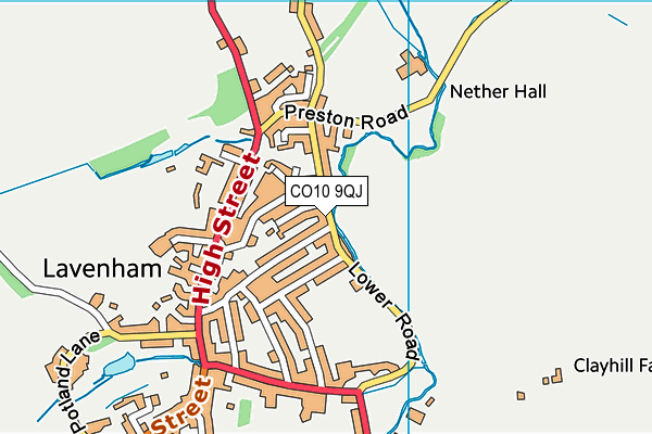 CO10 9QJ map - OS VectorMap District (Ordnance Survey) CO10 9QJ map - OS VectorMap District (Ordnance Survey)