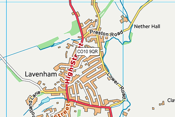 CO10 9QR map - OS VectorMap District (Ordnance Survey)