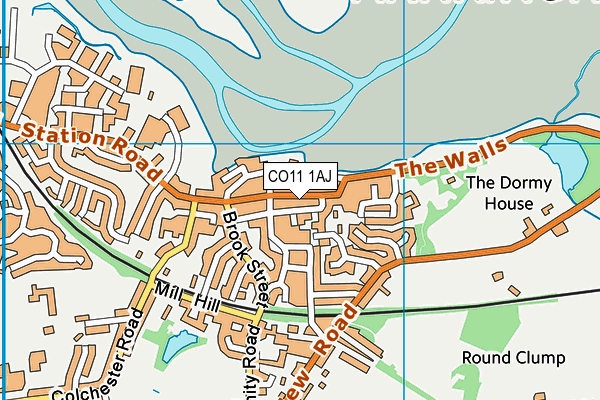 CO11 1AJ map - OS VectorMap District (Ordnance Survey)