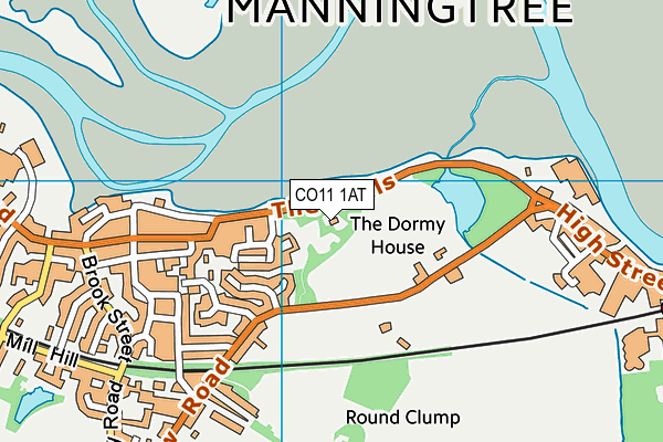 CO11 1AT map - OS VectorMap District (Ordnance Survey)