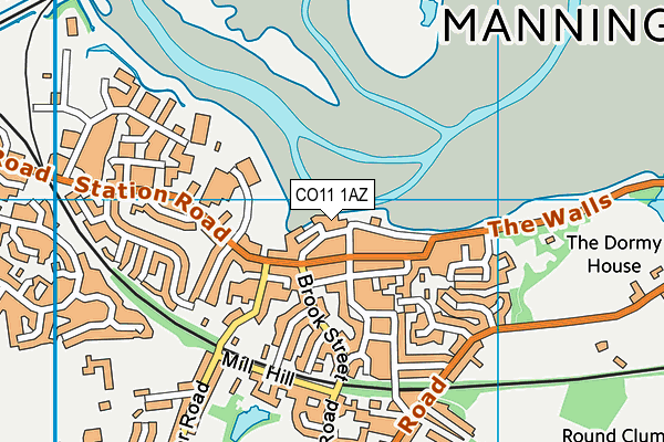 CO11 1AZ map - OS VectorMap District (Ordnance Survey) CO11 1AZ map - OS VectorMap District (Ordnance Survey)