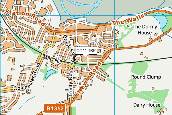 CO11 1BP map - OS VectorMap District (Ordnance Survey)