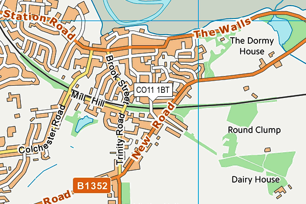 CO11 1BT map - OS VectorMap District (Ordnance Survey) CO11 1BT map - OS VectorMap District (Ordnance Survey)