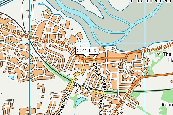 CO11 1DX map - OS VectorMap District (Ordnance Survey) CO11 1DX map - OS VectorMap District (Ordnance Survey)