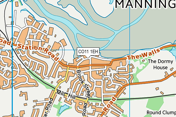 CO11 1EH map - OS VectorMap District (Ordnance Survey) CO11 1EH map - OS VectorMap District (Ordnance Survey)