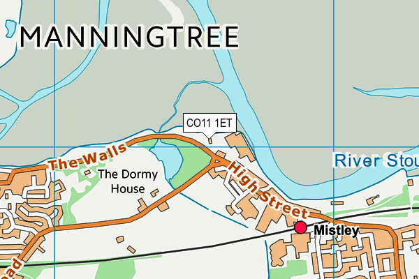 CO11 1ET map - OS VectorMap District (Ordnance Survey) CO11 1ET map - OS VectorMap District (Ordnance Survey)