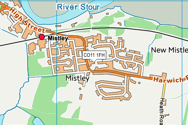 CO11 1FH map - OS VectorMap District (Ordnance Survey) CO11 1FH map - OS VectorMap District (Ordnance Survey)