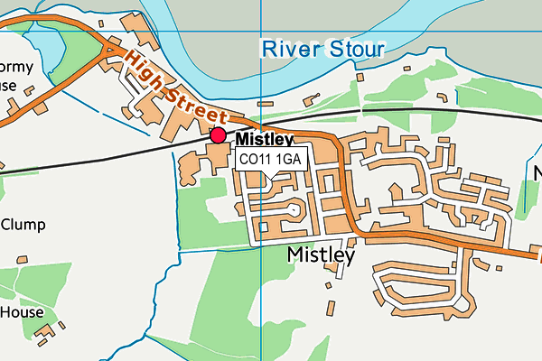 CO11 1GA map - OS VectorMap District (Ordnance Survey) CO11 1GA map - OS VectorMap District (Ordnance Survey)