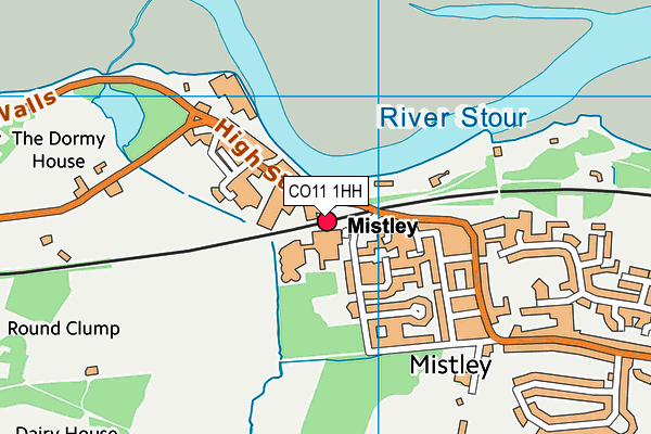 CO11 1HH map - OS VectorMap District (Ordnance Survey) CO11 1HH map - OS VectorMap District (Ordnance Survey)