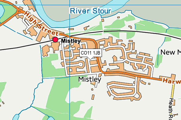 CO11 1JB map - OS VectorMap District (Ordnance Survey) CO11 1JB map - OS VectorMap District (Ordnance Survey)