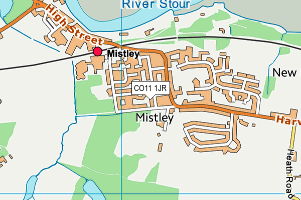 CO11 1JR map - OS VectorMap District (Ordnance Survey) CO11 1JR map - OS VectorMap District (Ordnance Survey)