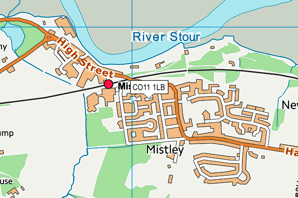 CO11 1LB map - OS VectorMap District (Ordnance Survey)