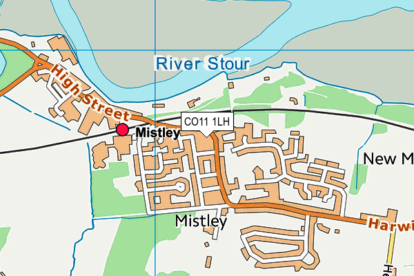 CO11 1LH map - OS VectorMap District (Ordnance Survey) CO11 1LH map - OS VectorMap District (Ordnance Survey)