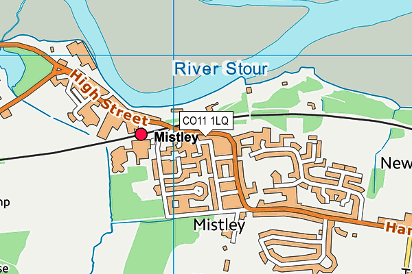 CO11 1LQ map - OS VectorMap District (Ordnance Survey)
