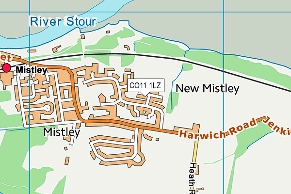 CO11 1LZ map - OS VectorMap District (Ordnance Survey) CO11 1LZ map - OS VectorMap District (Ordnance Survey)