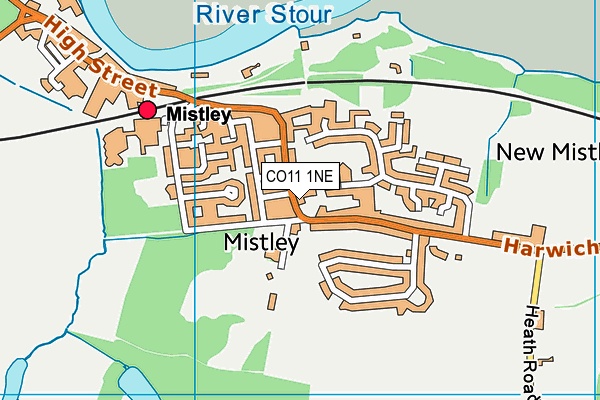 CO11 1NE map - OS VectorMap District (Ordnance Survey) CO11 1NE map - OS VectorMap District (Ordnance Survey)