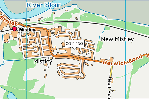 CO11 1NQ map - OS VectorMap District (Ordnance Survey) CO11 1NQ map - OS VectorMap District (Ordnance Survey)