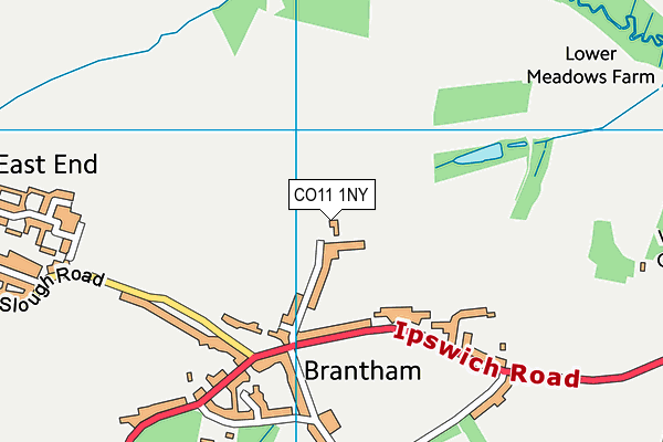 CO11 1NY map - OS VectorMap District (Ordnance Survey)