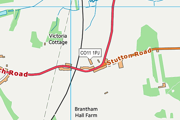 CO11 1PJ map - OS VectorMap District (Ordnance Survey) CO11 1PJ map - OS VectorMap District (Ordnance Survey)