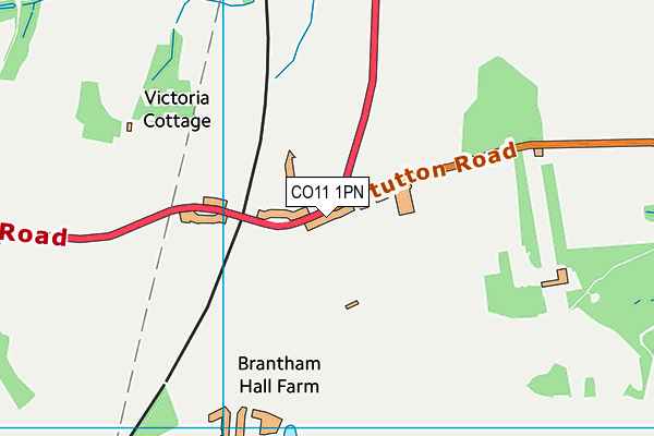 CO11 1PN map - OS VectorMap District (Ordnance Survey)