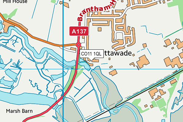 CO11 1QL map - OS VectorMap District (Ordnance Survey) CO11 1QL map - OS VectorMap District (Ordnance Survey)
