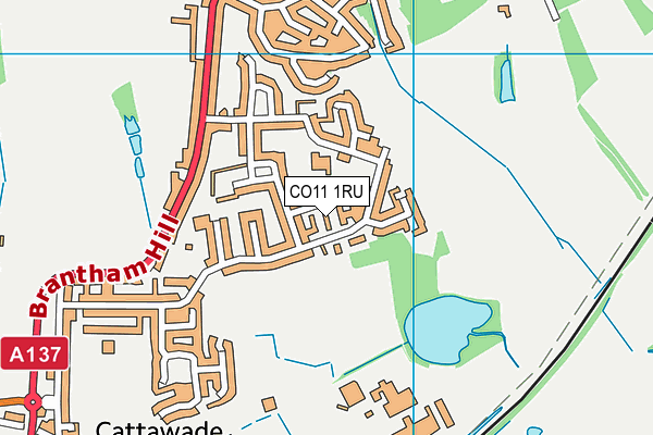 CO11 1RU map - OS VectorMap District (Ordnance Survey) CO11 1RU map - OS VectorMap District (Ordnance Survey)