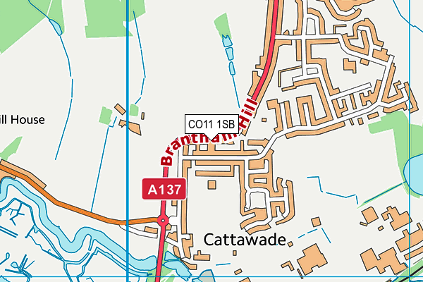 CO11 1SB map - OS VectorMap District (Ordnance Survey)