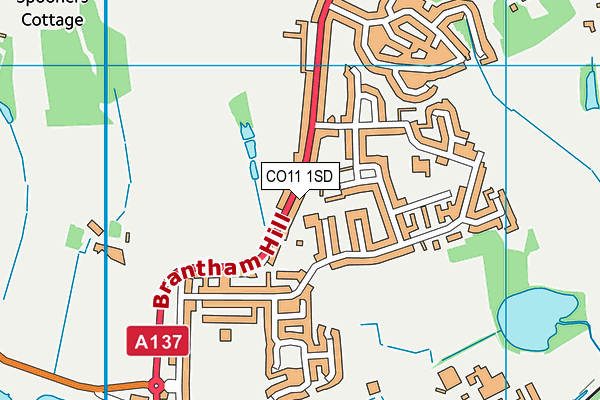 CO11 1SD map - OS VectorMap District (Ordnance Survey) CO11 1SD map - OS VectorMap District (Ordnance Survey)