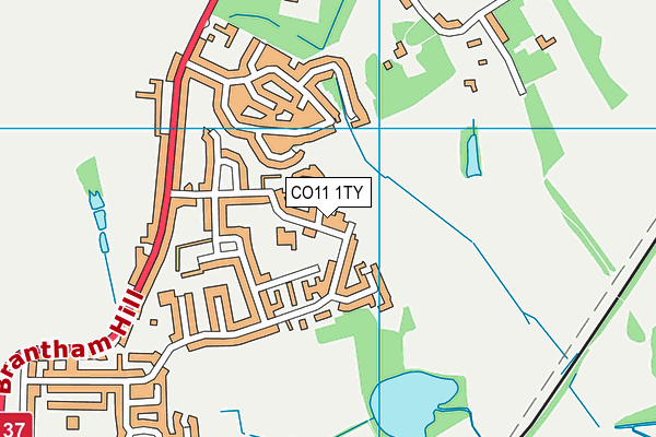 CO11 1TY map - OS VectorMap District (Ordnance Survey) CO11 1TY map - OS VectorMap District (Ordnance Survey)