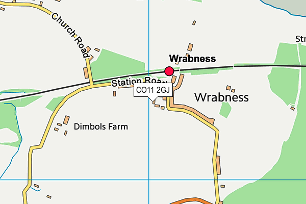 CO11 2GJ map - OS VectorMap District (Ordnance Survey) CO11 2GJ map - OS VectorMap District (Ordnance Survey)