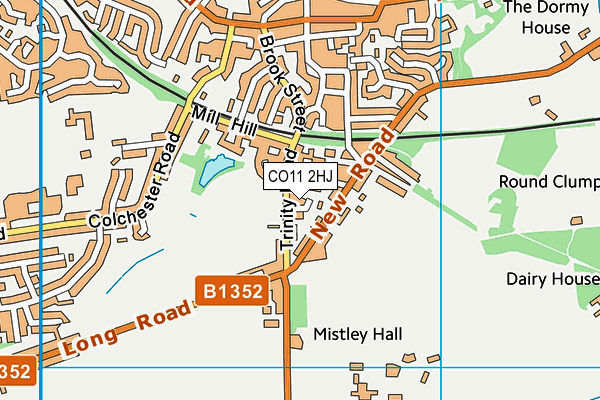 CO11 2HJ map - OS VectorMap District (Ordnance Survey) CO11 2HJ map - OS VectorMap District (Ordnance Survey)