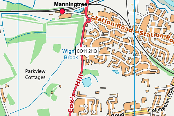 CO11 2HQ map - OS VectorMap District (Ordnance Survey) CO11 2HQ map - OS VectorMap District (Ordnance Survey)